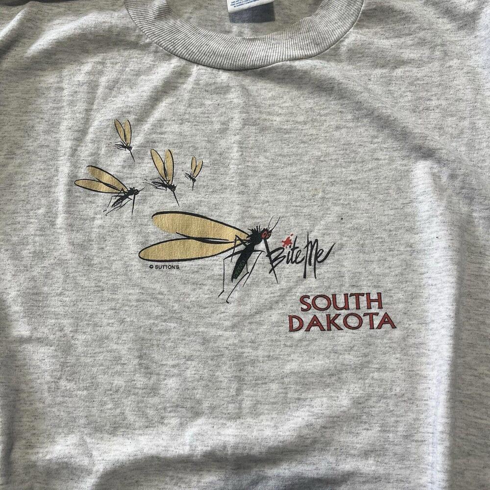 Vintage Mosquito South Dakota T Shirt Large Funny Mosquito 390 Wildlife Nature View 3